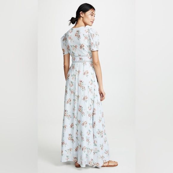 LOVESHACKFANCY Stacy Duster in Peri Floral Maxi Button Dress - Picture 5 of 13